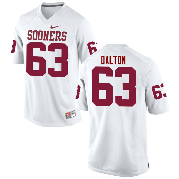 Men Oklahoma Sooners #63 Alex Dalton College Football Jerseys Game-White - Click Image to Close